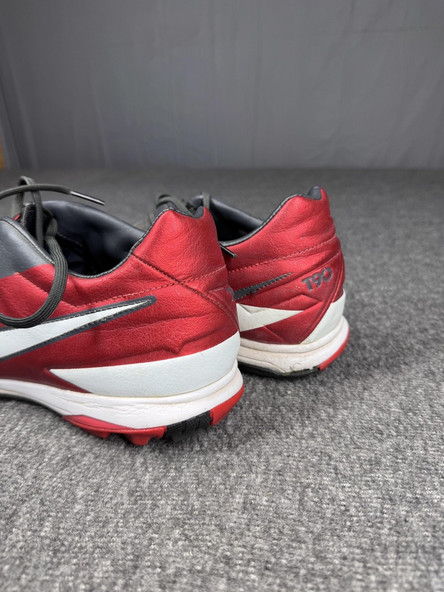 Nike T90 Laser IV Turf Soccer Shoes Mens 10.5 Red Black White