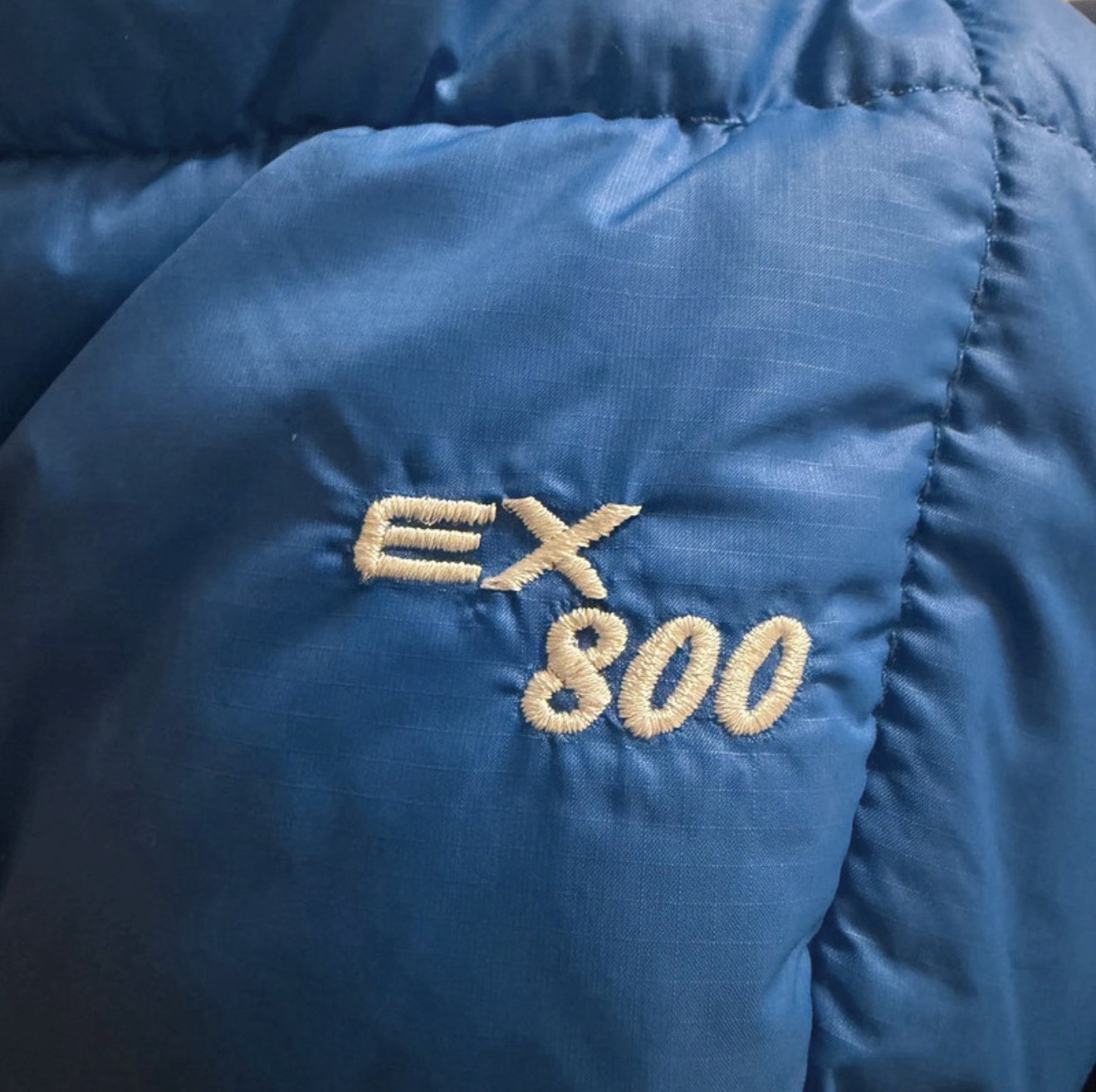 Montbell EX800 Hooded Down Jacket Men’s Medium Navy/Blue Ultralight Puffer Coat image 4
