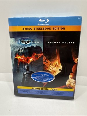 Batman Begins + The Dark Knight [Steelbook Edition - 3Disc] RAR Bluray Neu OVP