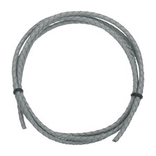 Braided Leather Cord, 4mm 1.1 Yard for Jewelry Making, Light Gray, 1m
