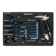 2-Way Air Blow Gun Kit with Nozzles & Rubber Tips, 19 Pieces