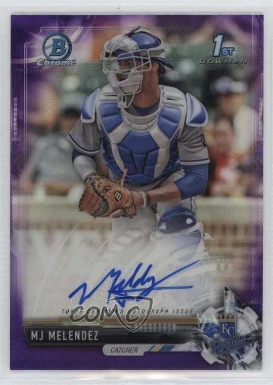 2017 Bowman Draft Chrome Pick Purple Refractor 173/250 MJ Melendez Auto i4v