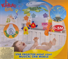 KiddoLab Star Projector Night Light Musical Crib Mobile-Ages 0  5M--FREE Shipping