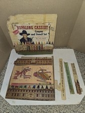 Vintage 1950 Hopalong Cassidy Crayon And Stencil Set,Transogram