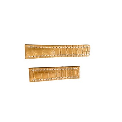 【未使用品】ブライトリング 純正 カーフレザー 22-20mm ゴールド Authentic Breitling Yellow Crocodile Watch Strap Band 22mm | eBay