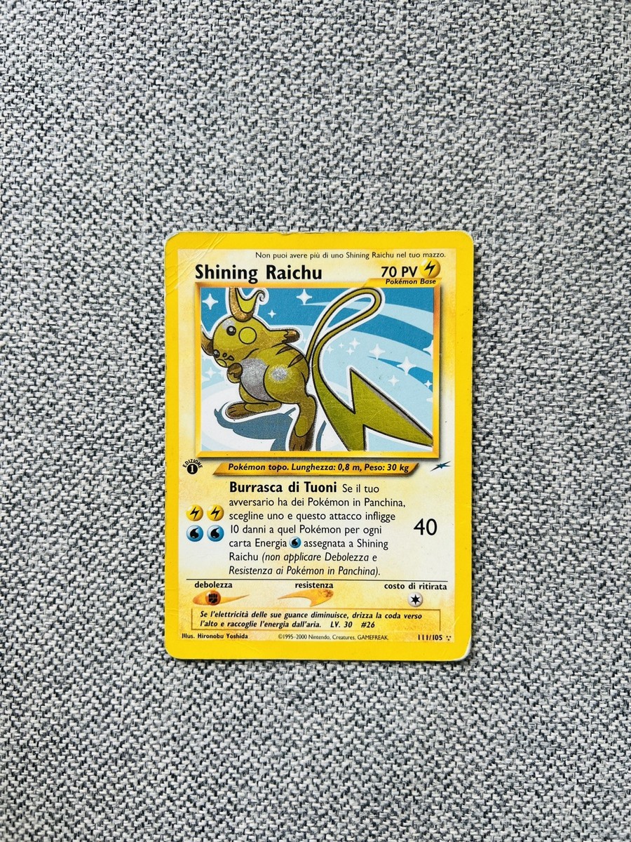 Shining Raichu 111/105 Neo Destiny 1st Edition Pokemon | eBay