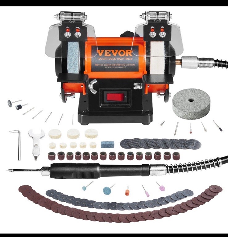 VEVOR Jewelry Polisher Buffer Bench Grinder Polishing Machin
