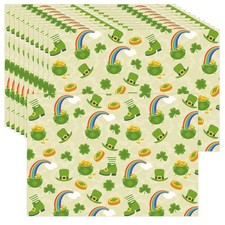50PCS St. Patrick's Day Paper Place Mats, Shamrock Disposable Placemats Style 1