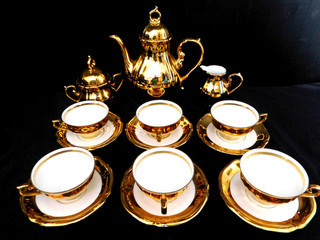 Antikes kaffeeservice um 1930 Manufaktur Karl Scheidig?Für 6 Personen