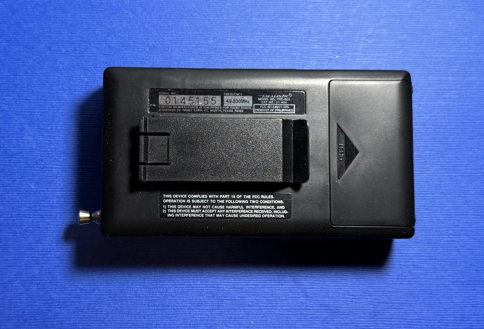 Realistic TRC-505 49MHz FM Walkie-Talkie No. 21-405 FM Transceiver NOS - Image 3 of 4