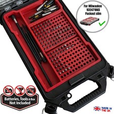 Packout Driver Bit Storage Insert for Milwaukee PACKOUT Low Profile Organizers