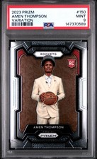 RARE PSA Amen Thompson 2023-24 Prizm #150 RC ROOKIE VARIATION MINT POP/9