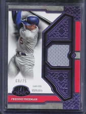2024 Topps Tier One Freddie Freeman Game Used Jersey Relic Purple /75 Dodgers
