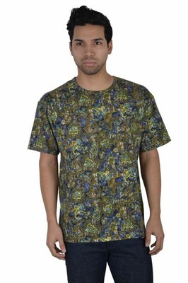 MSGM Men's Multi-Color Floral Print Crewneck T-Shirt US L IT 52