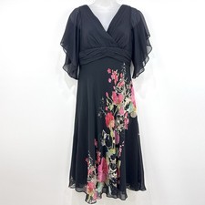 Adrianna Papell Silk Dress Women 8 Fairy Romantic Babydoll Event Beaded Ethereal