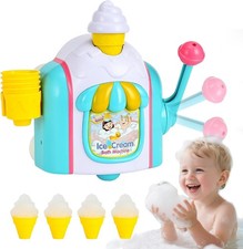 Bathtub Toys 3-5 Bubble Ice Cream Maker, Pretend Play Cake Set for