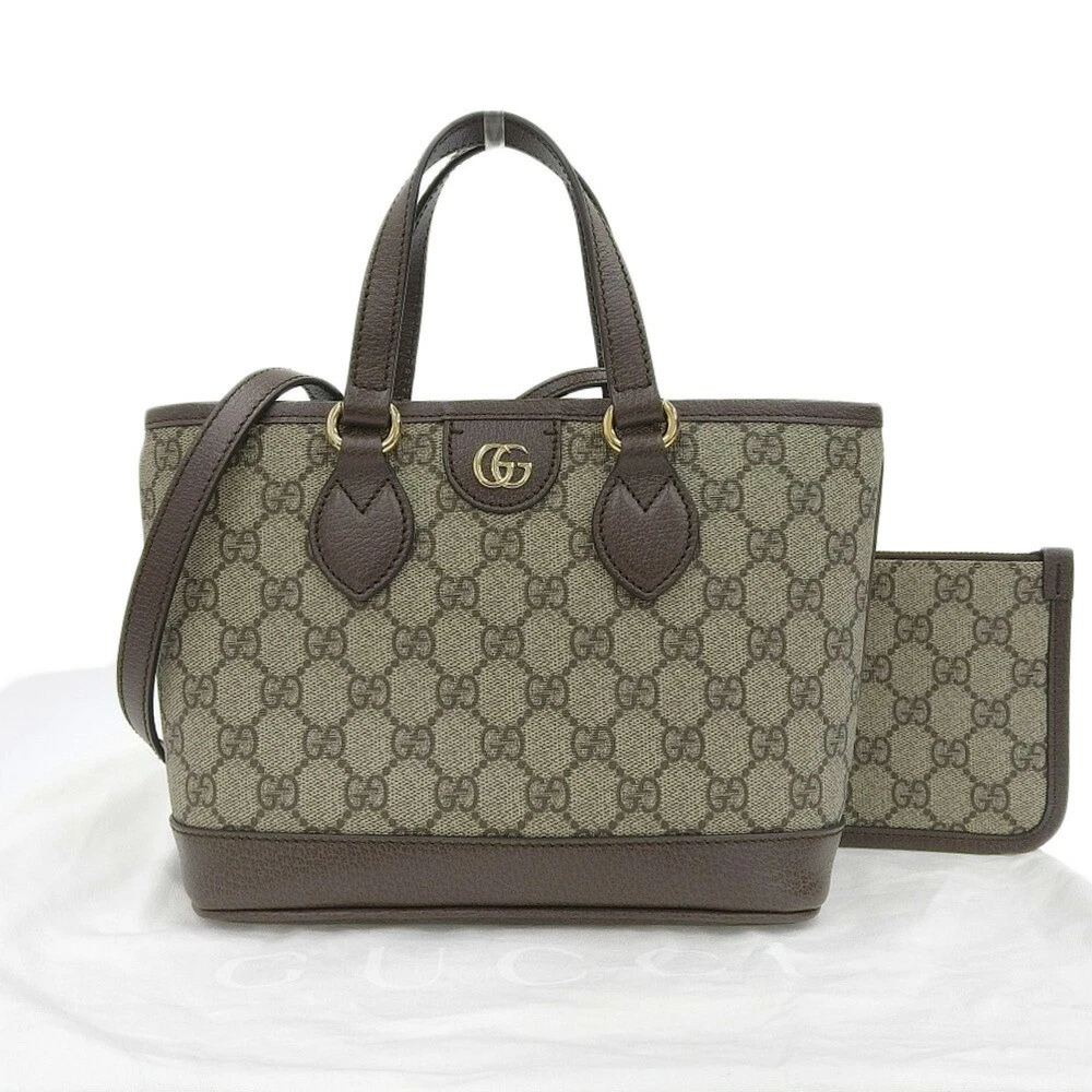 Mini fourre tout GUCCI 811716 213317 GG Supreme beige marron double G #081