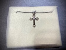NEW OLD STOCK STERLING SILVER CROSS PENDANT & CHAIN NECKLACE JEWELRY