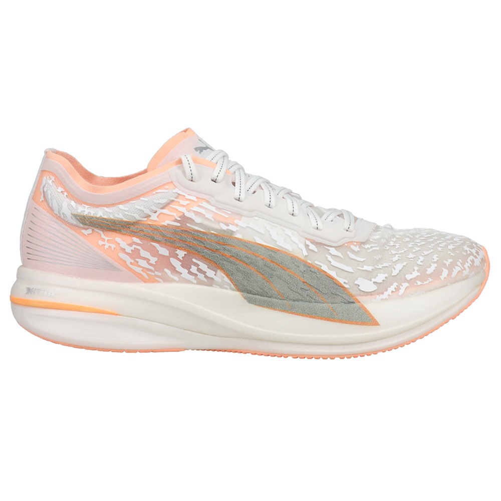 PUMA Deviate Nitro Elite Racer Wildwash Running  Womens White Sneakers Athletic