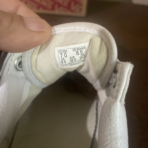 Vans Old Skool Womens Sz7 White Canvas Gum Soles Sk8 Low Top Shoes 721454 LNC - Picture 8 of 9