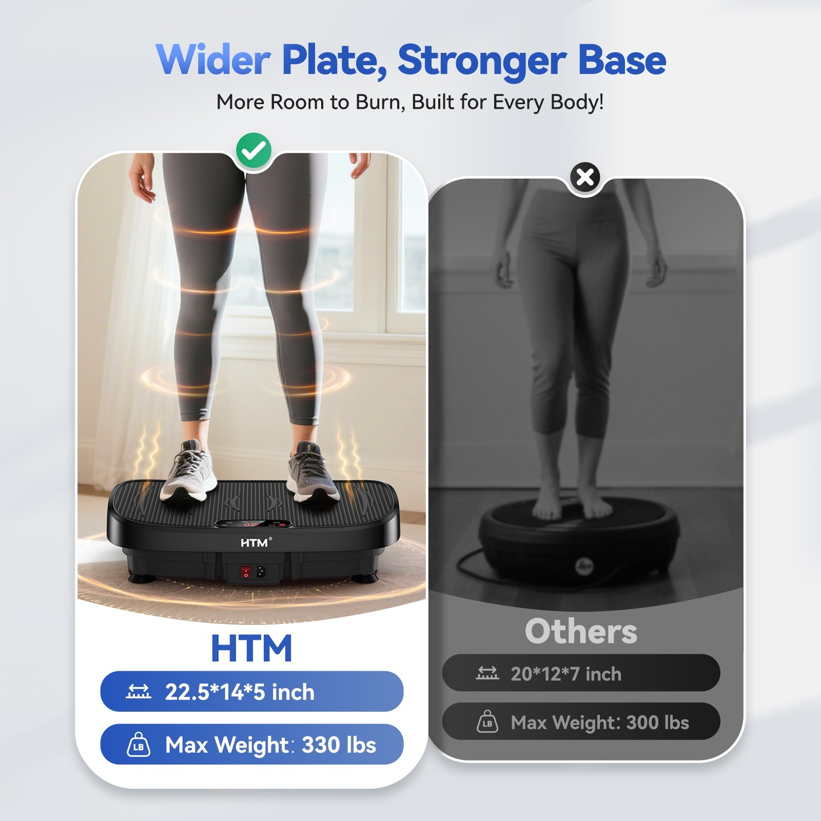 Vibration Plate Exercise Machine Power Vibrating Plate For Lymphatic Drainage