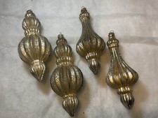 Contemporary Blown Glass Finial Drop Christmas Ornament Set - X261