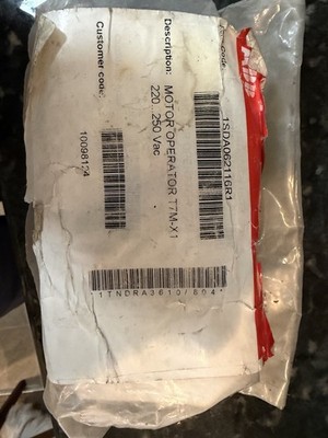 ABB TM-X1 Motor Operator 220-250V AC Nominal & Actual Rated Input 1SDA062116R1
