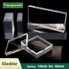 Glasklar Block Plexiglasblock Transparent Platte Gravur Druck Polieren 10mm-40mm