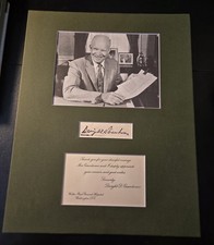 President Dwight Eisenhower Authentic Thank You Note & Signed Free Frank w/Photo