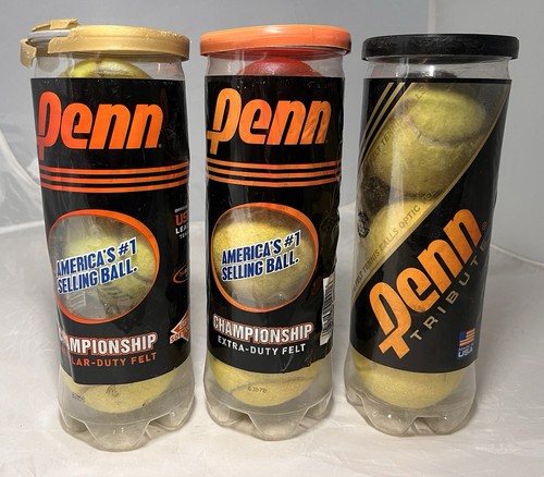 Palline da tennis Penn vintage lotto di 3 contenitori anni '80. - Foto 1 di 7
