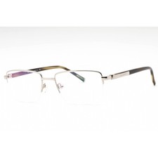 Charriol Men's Eyeglasses Shiny Silver/Khaki Horn Rectangular Frame PC75111 C02