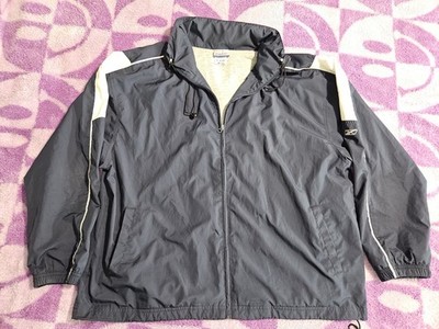 Reebok Navy Windbreaker With White Accents Adult Mens Size Large