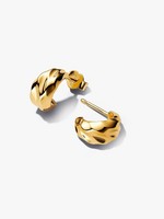 Pandora Ohrstecker Gewellt Vergoldetes Metall Goldfarben Paar Damen 263873C00