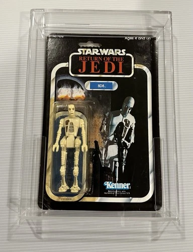 Vintage Sealed Kenner Star Wars Return of the Jedi 8D8 MOC W/AFA Style Case