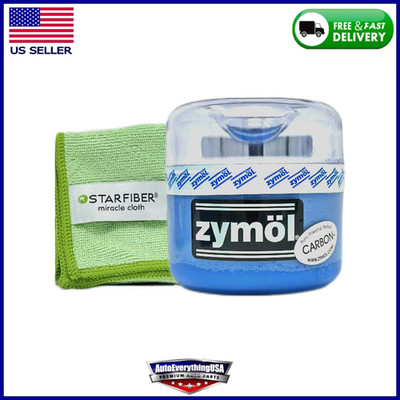 Zymol Carbon Wax with Zymol Wax Applicator 8 oz with Microfiber Cloth