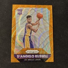 2015-16 PRIZM BASKETBALL D'ANGELO RUSSELL #322 ORANGE WAVE PRIZM ROOKIE MINT NEW
