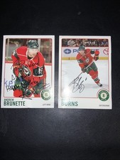Lot of 2 Minnesota Wild Autographed Photos Brent Burns Andrew Brunette NHL #270