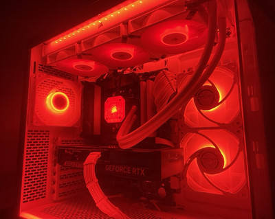 GIGABYTE GEFORCE RTX Gaming Tower Desktop, RGB Lighting, Liquid Cooling, White