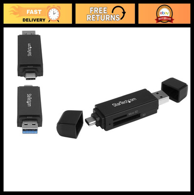 USB 3.0 SD Card Reader - Compact Memory Card Reader - 5Gbps MicroSD Adapter