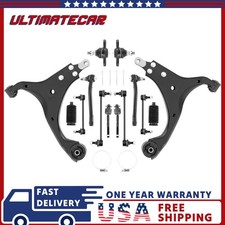 14Pcs Front Lower Control Arms Tie Rods Kits For 2007-2012 Hyundai Elantra 2.0L