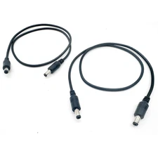 2Pcs DC Power Plug 5.5Mm X 2.5Mm Male Plug to 5.5Mm X 2.1Mm Male Adapter Connect