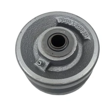 VG0420019 V-Groove Cast Iron Caster Wheel 4" x 2" for Industrial Equipment