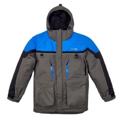 NEW Clam Outdoors IA Lift Parka Blue/Gray/Black Buoyancy Survival