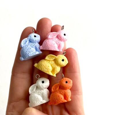 Hase Kaninchen Charms Harz Hase Miniatur Ostern Tier Figur zufällige Mischung