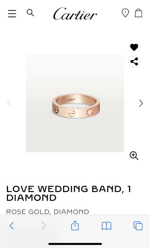 Cartier Love Ring Wedding Band Rose 