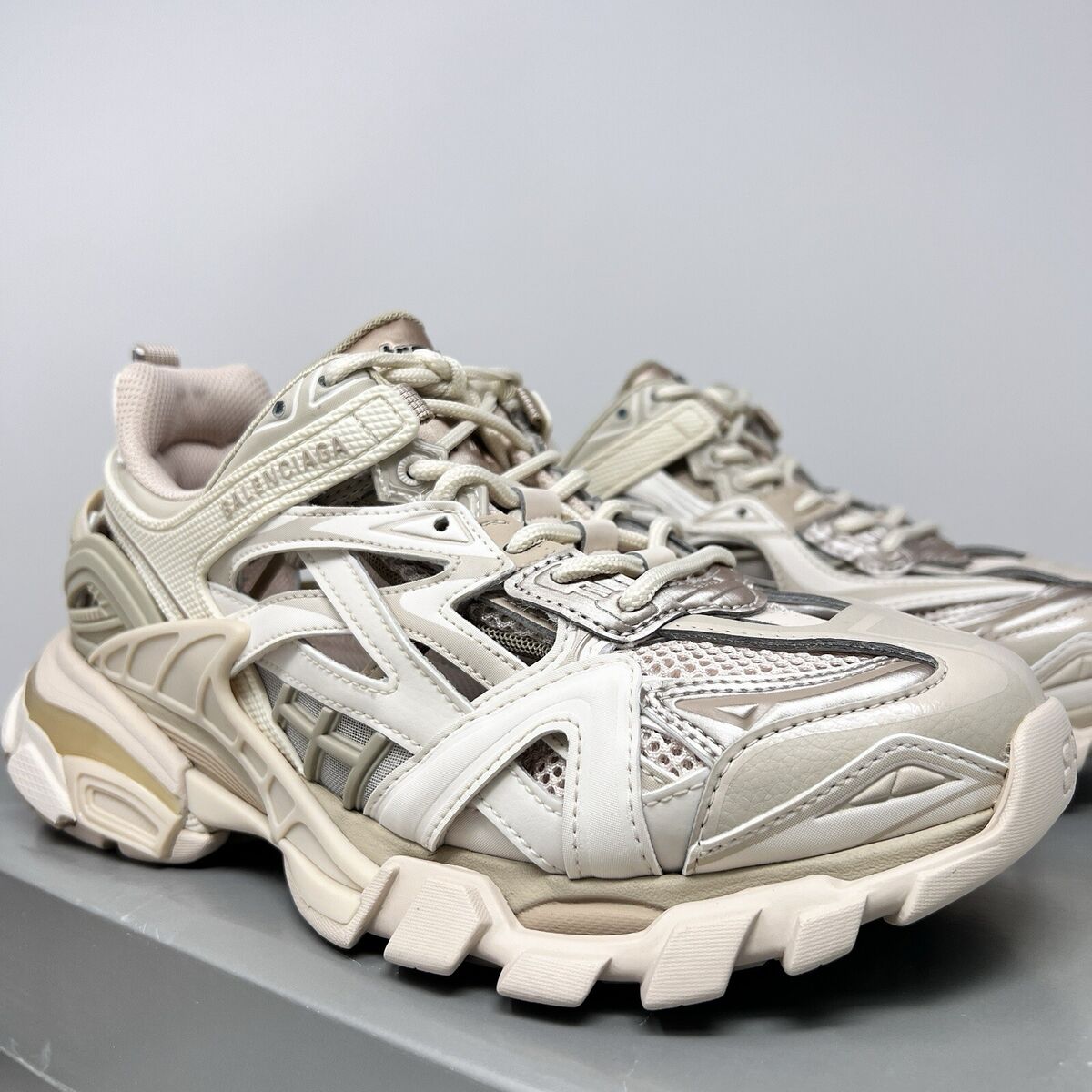 Balenciaga Track.2 Women's Sneakers Nude/Beige Size 38 EU/ 8 Balenciaga Track.2 Women's Sneakers Nude/Beige Size 38 EU/ 8