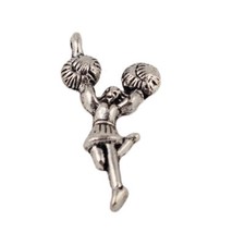 MIXED SET - 8 New CHEERLEADER Charms Tibetan Silver Alloy ONE EACH Free Shipping