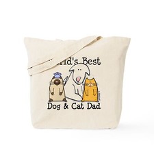 CafePress World's Best Dog And Cat Dad Tote Bag 255264962 