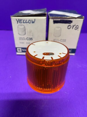 Telemecanique XVA-C35 Orange Amber Stack Light Without Bulb [Lot of 2]