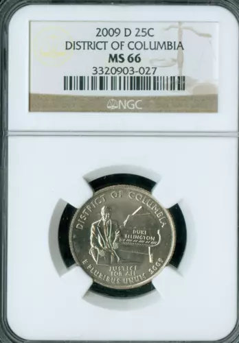 2009 D DISTRICT OF COLUMBIA QUARTER NGC MS66 BUSINESS STRIKE *